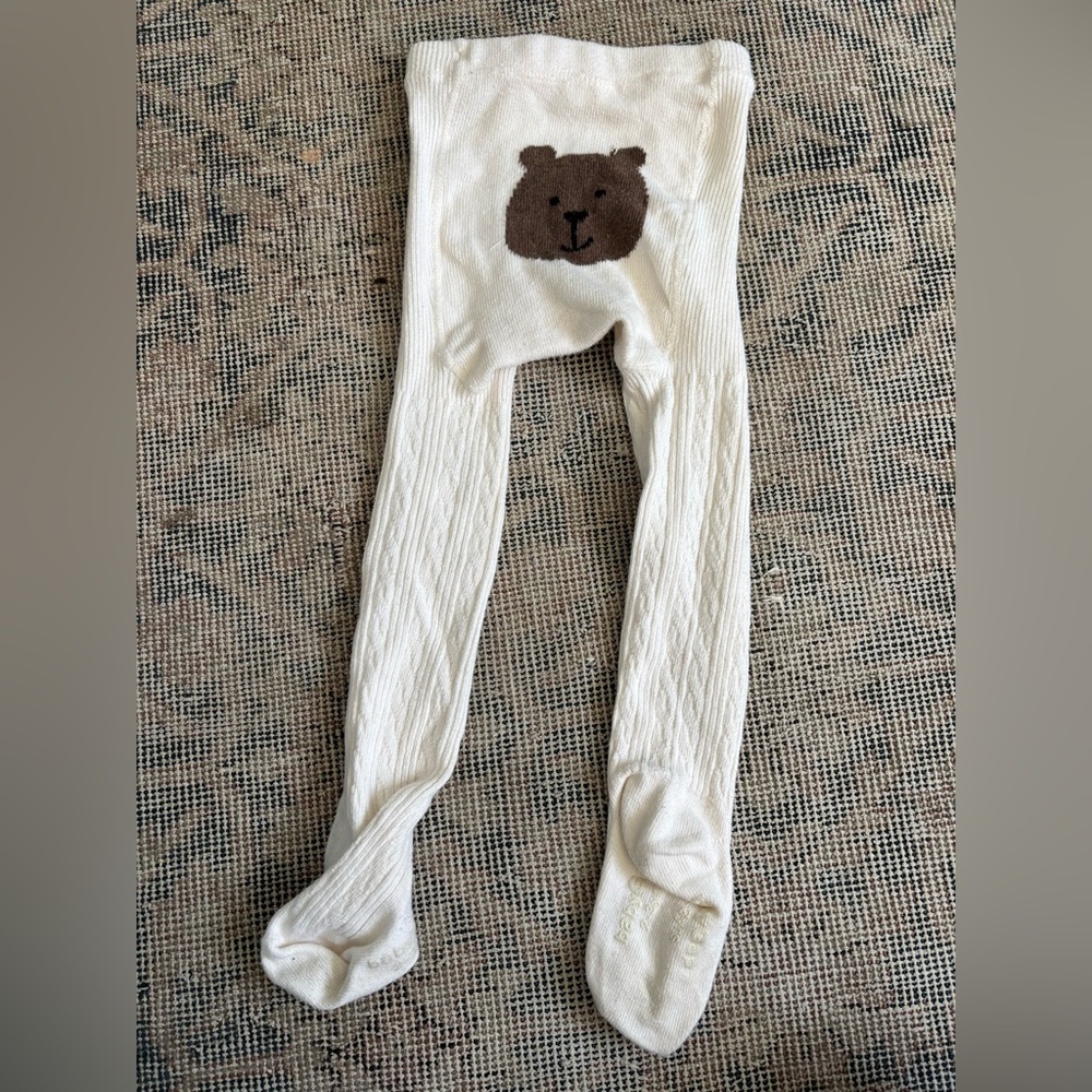 GAP Cream Bear Tights for Kids